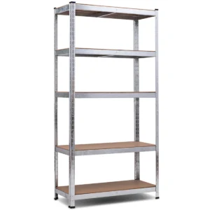 5 tier garage plank max. belasting 875kg met verstelbare plank multifunctionele opslag plank voor garage keuken magazijn zilver 1