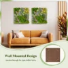 50 x 50 cm pak van 2 vierkante 3d kunstloof wanddecoraties 10 soorten gemengde kunstplanten wanddecoratie voor binnen buiten 7