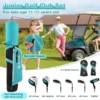 6 delige kindergolfclubset met golftas en regenhoes complete golfset incl. 7/9/s ijzer 1 driver 4 hybride putter blauw 3