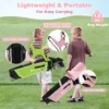 6 delige kindergolfclubset met golftas en regenhoes complete golfset incl. 7/9/s ijzer 1 driver 4 hybride putter roze 3