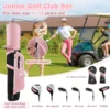 6 delige kindergolfclubset met golftas en regenhoes complete golfset incl. 7/9/s ijzer 1 driver 4 hybride putter roze 5