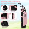 6 delige kindergolfclubset met golftas en regenhoes complete golfset incl. 7/9/s ijzer 1 driver 4 hybride putter roze 7