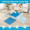 6 delige schuimklimblokken set kruipspeelgoed zachte bouwstenen met klimstenen grote speelblokken voor baby’s blauw 5
