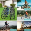 6 fietsenrek voor kinderen fiets bergfiets en stuntfiets fietsenstalling voor huis tuin gang garage (zwart 180 x 32,5 x 26 cm) 7