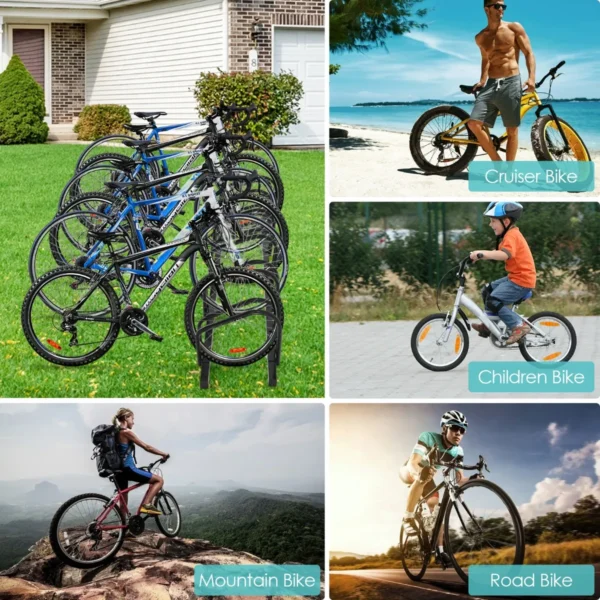 6 fietsenrek voor kinderen fiets bergfiets en stuntfiets fietsenstalling voor huis tuin gang garage (zwart 180 x 32,5 x 26 cm) 7