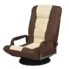 6 standen verstelbare vloerstoel draaibare vloerstoel gamestoel meditatiestoel 61 87 x 55 x 75 cm beige + bruin 3
