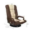 6 standen verstelbare vloerstoel draaibare vloerstoel gamestoel meditatiestoel 61 87 x 55 x 75 cm beige + bruin 5