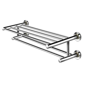 60 cm roestvrij staal handdoekrek badkamer handdoek bar wand gemonteerde handdoek houder organisator zilver 1