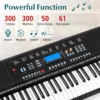 61 toetsen elektronisch keyboard standaard en kruk complete digitale pianoset 300 klankkleuren 300 ritmes 50 demo's lesmodus microfoon 3