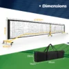 674,5 cm draagbaar pickleballnet sterk pe outdoor badmintonnet met 6 vergrendelbare wielen metalen frame draagtas voor binnen/buiten 2