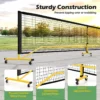 674,5 cm draagbaar pickleballnet sterk pe outdoor badmintonnet met 6 vergrendelbare wielen metalen frame draagtas voor binnen/buiten 5