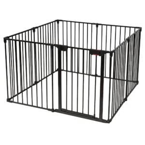 8 delige inklapbare omheining dierenbox beschermende binnenomheining zwart 1