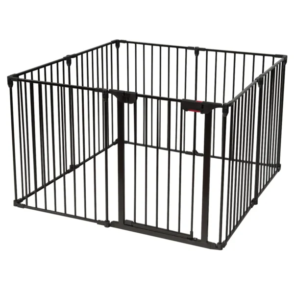 8 delige inklapbare omheining dierenbox beschermende binnenomheining zwart 1