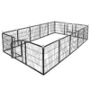 8 delige puppy box puppy hek opvouwbare dierenbox metaal zwart 400 x 240 x 100 cm 1