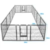 8 delige puppy box puppy hek opvouwbare dierenbox metaal zwart 400 x 240 x 100 cm 4