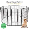 8 delige puppy box puppy hek opvouwbare dierenbox metaal zwart 400 x 240 x 100 cm 5