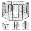 8 delige puppy box puppy hek opvouwbare dierenbox metaal zwart 400 x 240 x 100 cm 7