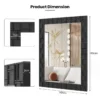 80 x 60 cm moderne wandspiegel wandspiegel met houten lijst verticale & horizontale ophanging rechthoekige spiegel 3