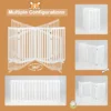 89 cm 4 panelen dierenhek zelfdragend houten veiligheidshek binnenhek voor kleine en middelgrote huisdieren wit 4