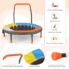 90 cm mini trampoline voor kinderen met verlichting opvouwbare trampoline voor binnen buiten met schuimrubberen handvat 5