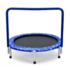 92cm mini trampoline opvouwbare trampoline voor peuters draagbare fitness trampoline blauw + zwart 1