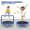 92cm mini trampoline opvouwbare trampoline voor peuters draagbare fitness trampoline blauw + zwart 2