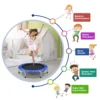 92cm mini trampoline opvouwbare trampoline voor peuters draagbare fitness trampoline blauw + zwart 5