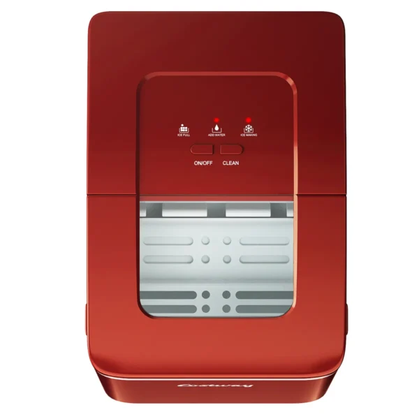 Aanrecht ijsblokjesmachine kogelijsblokjes klaar in 8 minuten maakt 12 kg ijs in 24 uur draagbare ijsmachine met zelfreinigende functie rood 3