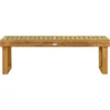 Acacia houten patio bank buiten eetkamer bank met latten zitting voor eetkamer/tuin zonder rugleuning boerderij bank (met voetensteun) 1