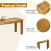 Acacia houten patio bank buiten eetkamer bank met latten zitting voor eetkamer/tuin zonder rugleuning boerderij bank (met voetensteun) 6