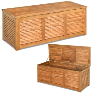 Acaciahouten opbergbox tuin buiten opbergbak voor tuinmeubilair kussens en tuingereedschap 120 x 45 x 45 cm 1