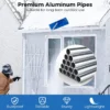 Aluminium sneeuwhark voor sneeuwruimen maximale lengte 574 cm 2 soepele wielen brede kop pe weefsel voor dode bladeren sneeuw 4