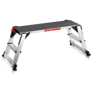 Aluminium werkplateau opvouwbare werkbank met antislip pootdoppen werkfase 150 kg draagvermogen trapladder met veiligheidsslot 1