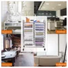 Badkamer trolley mobiele opslag trolley met 15 laden gekleurd/zwart 63 x 37 x 87 cm transparant 6