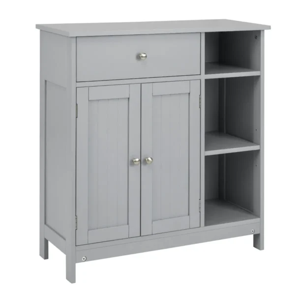 Badkamerkast onderkast voor de badkamer met lade deuren en verstelbare plank voor badkamer/woonkamer/slaapkamer/keuken grijs 1