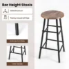 Bartafel met 2 krukken pubtafel en kruk met wijnrek voor 6 flessen eettafel en stoelen bistrotafel voor woonkamer/keuken bruin 5