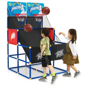 Basketbal arcade spel voor kinderen basketbal standaard met 2 manden 4 ballen en pomp voor sport games basketbal speelgoed set 1