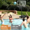Basketbal hoepel buiten basketbal standaard 125 305 cm in hoogte verstelbaar zwembad basketbal hoepel met standaard gewichtzak & 2 netten 7