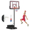 Basketbal hoepel buiten met standaard mobiel basketbalhoepel 225 305 cm in hoogte verstelbaar met handslinger gewichtzak & 2 netten 1