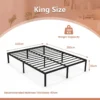 Bed 160 x 200 cm bedframe van metaal bedframe metalen bed tweepersoonsbed hoogte 36 cm opbergruimte onder het bed 2