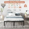 Bed 160 x 200 cm bedframe van metaal bedframe metalen bed tweepersoonsbed hoogte 36 cm opbergruimte onder het bed 3