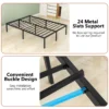 Bed 160 x 200 cm bedframe van metaal bedframe metalen bed tweepersoonsbed hoogte 36 cm opbergruimte onder het bed 6