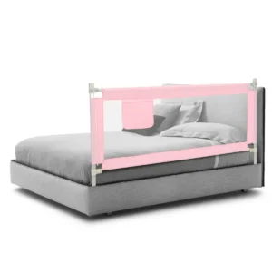 Bedhekje bedhek afsluitbaar met 24 instelbare hoogtes en zijvak bescherm je baby tegen vallen van de bedhekken (175 cm roze) 1