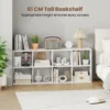 Boekenkast met 8 vakken kantoorplank kubusplank kan verticaal of ondersteboven gebruikt worden staande plank opbergplank wit 6