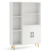 Boekenkast met deuren en open vakken vrijstaand kantoorrek dressoir commode opbergrek voor kinderkamer thuis en kantoor 2