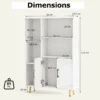 Boekenkast met deuren en open vakken vrijstaand kantoorrek dressoir commode opbergrek voor kinderkamer thuis en kantoor 3