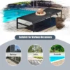 Buiten ligstoel verstelbare ligstoel met 5 standen rugleuning en sneldrogende stof voor zwembad strand patio 6