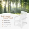 Buitenstoel van hout adirondack klassieke adirondack loungestoel met ergonomisch ontwerp acaciahout patio leunstoel wit 4