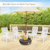 Buitenstoel van hout adirondack klassieke adirondack loungestoel met ergonomisch ontwerp acaciahout patio leunstoel wit 5