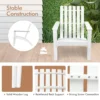 Buitenstoel van hout adirondack klassieke adirondack loungestoel met ergonomisch ontwerp acaciahout patio leunstoel wit 6